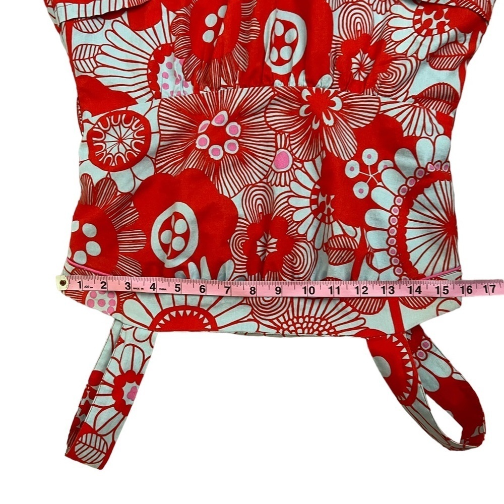 Marimekko floral knee length dress pockets - Picture 12 of 14